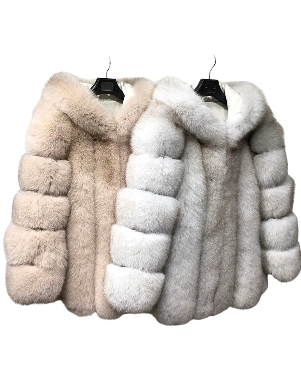 Isla™ | Luxe Hooded Straight Rows Coat