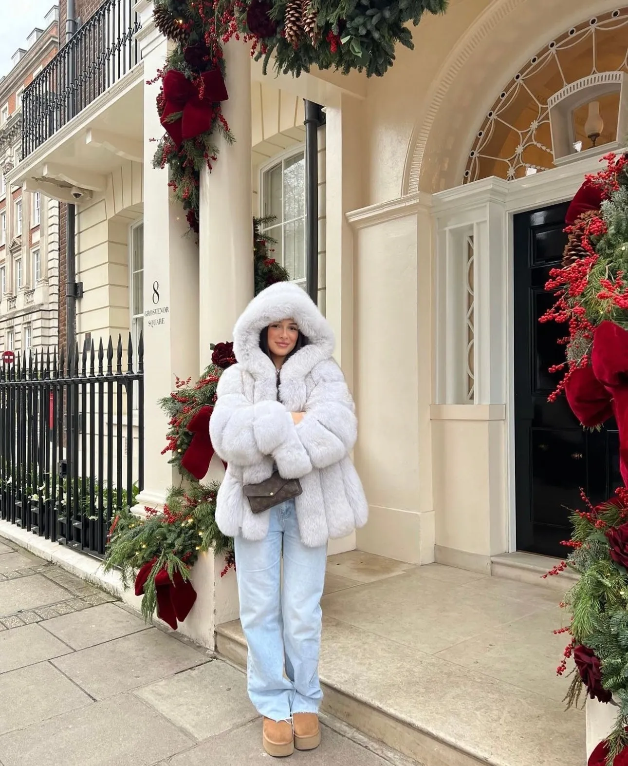 Isla™ | Luxe Hooded Straight Rows Coat