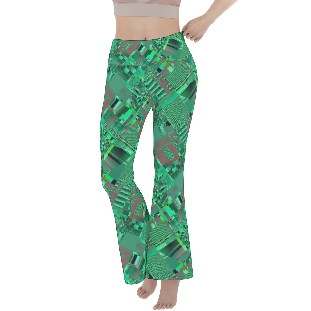Jade Circuit Green Flare Legging