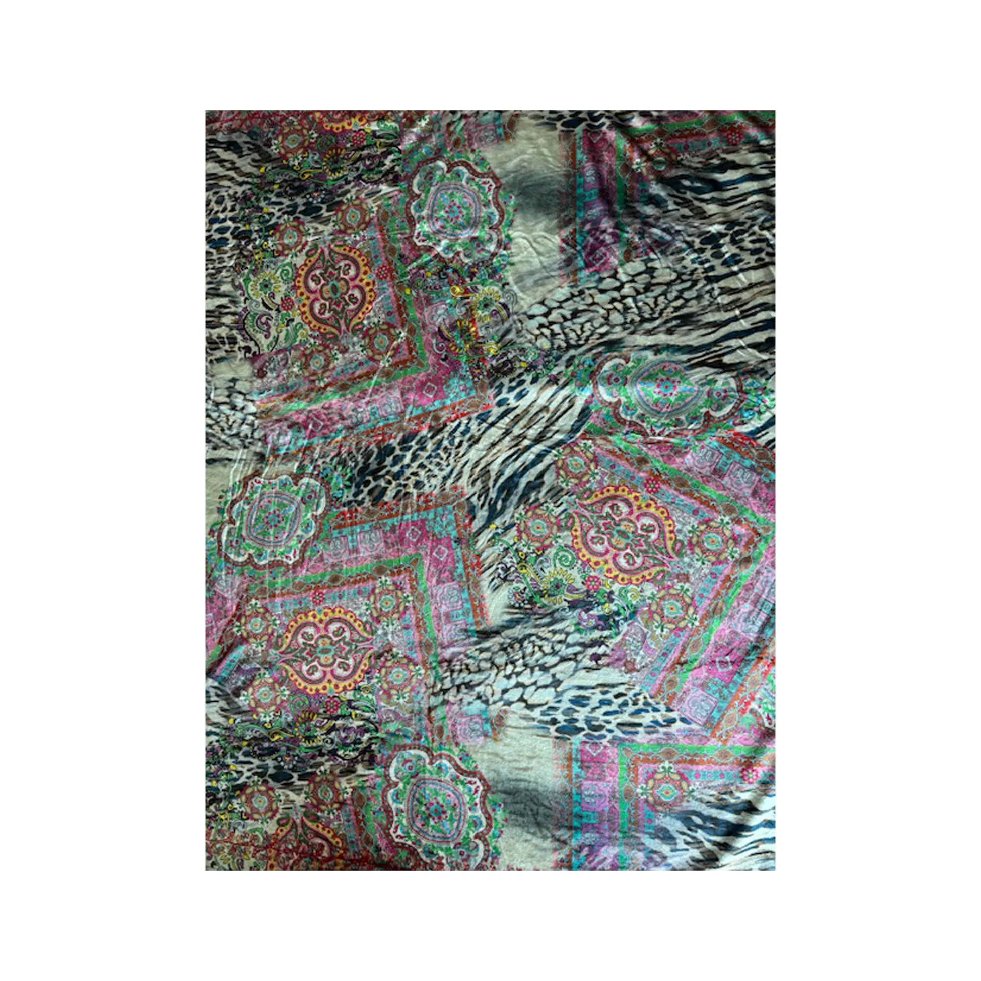 Johnny Was Laurel Canyon Paisley Tie Cozy Blanket Reversible Floral Home Navy Blue NEW