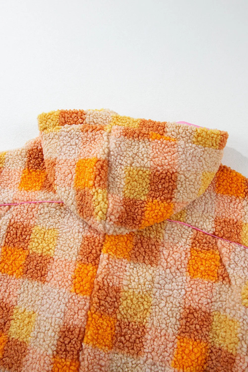 KaleaBoutique Checkered Sherpa Hooded Jacket