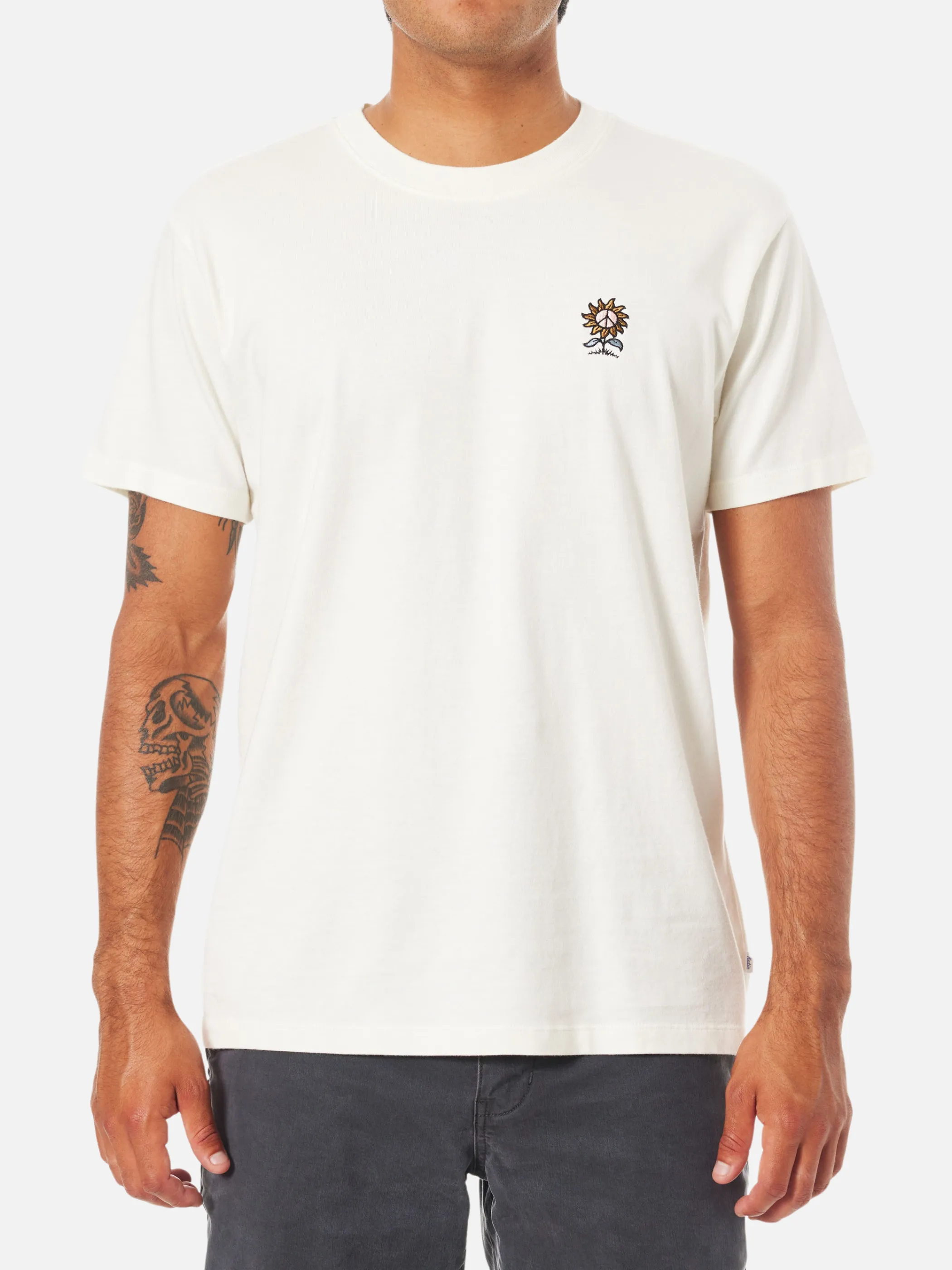 Katin Sunflower Emb Tee - Vintage White