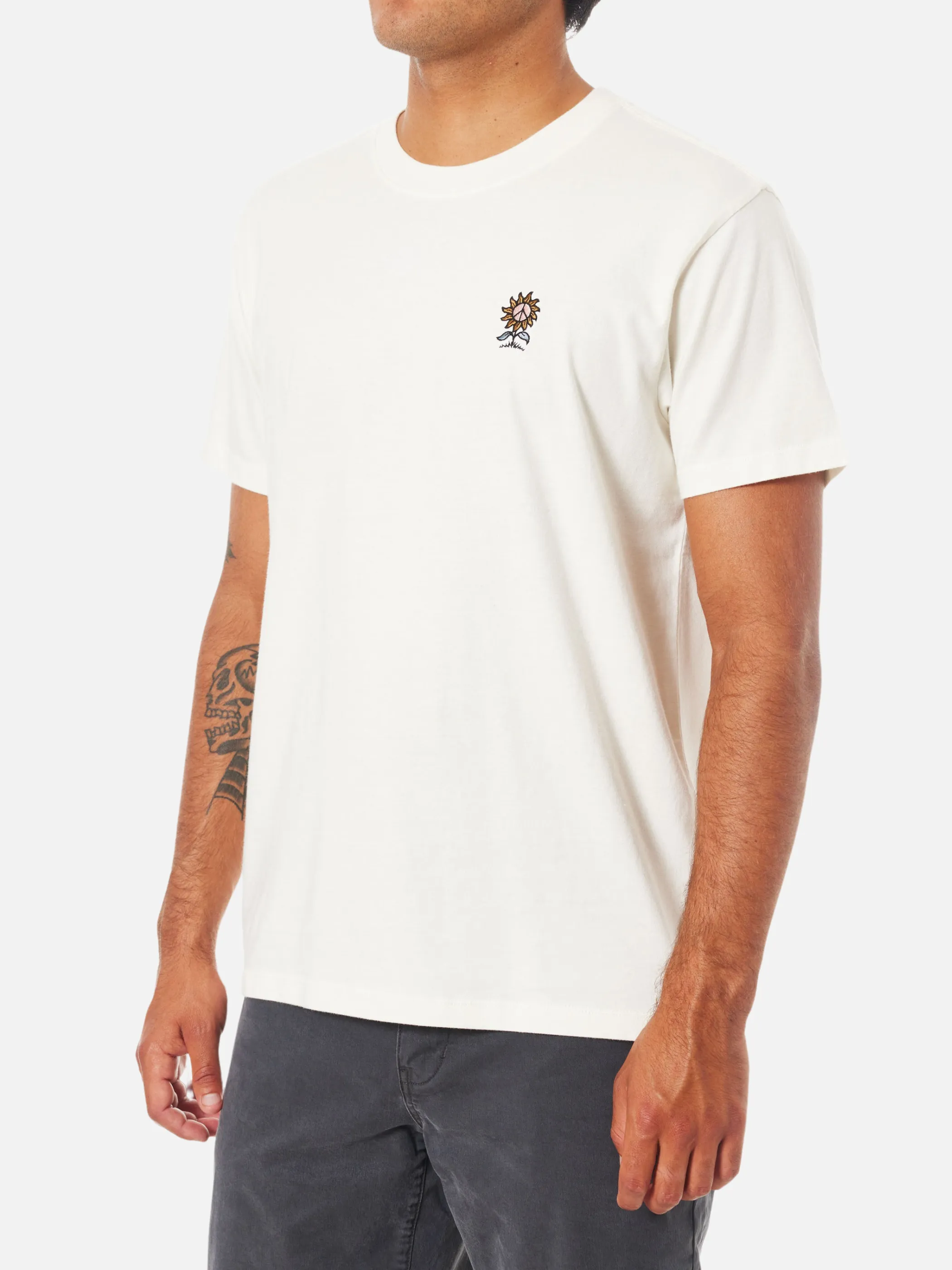 Katin Sunflower Emb Tee - Vintage White