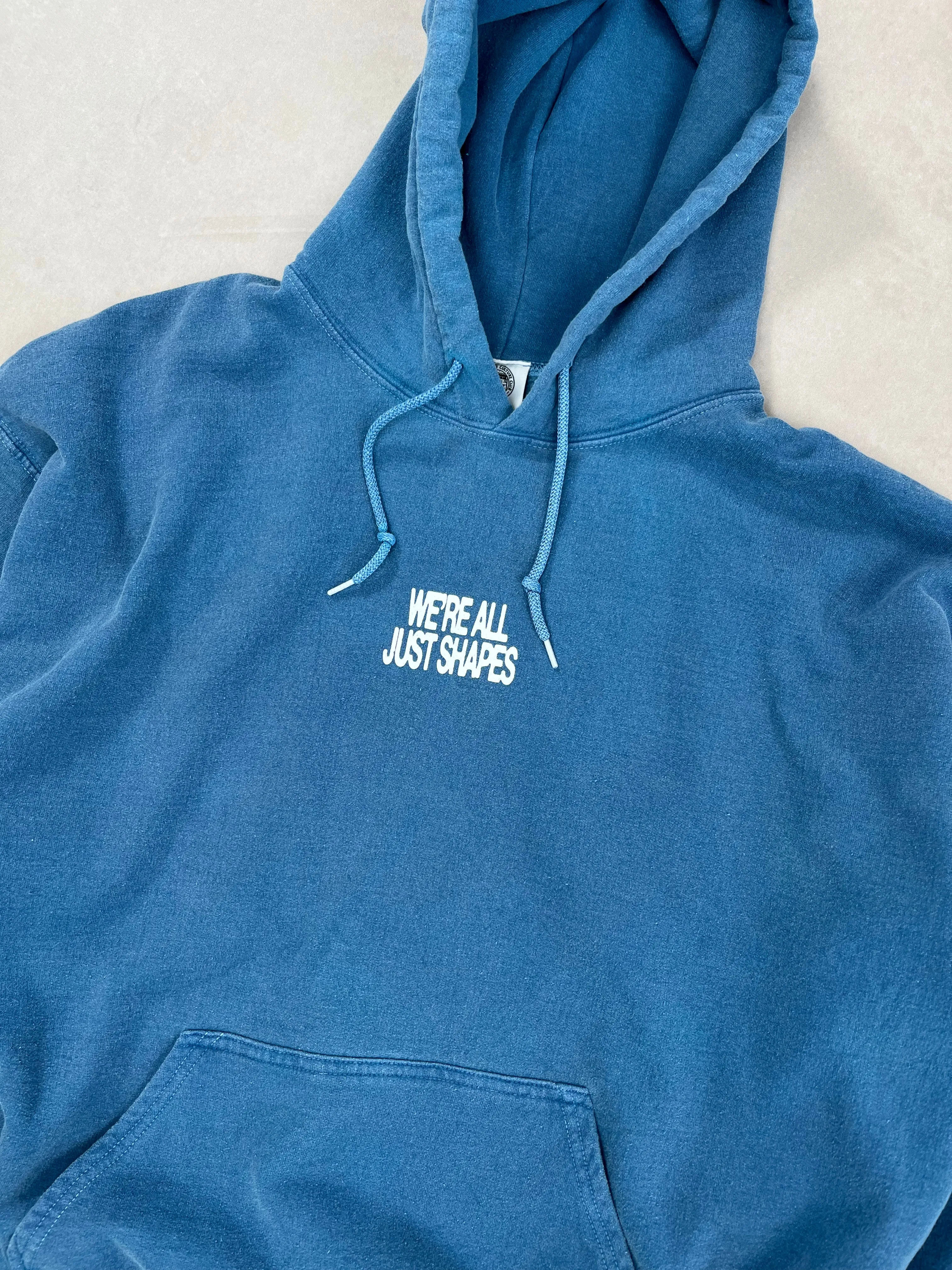 KBAR X UN:IK 'Shapes' Vintage Washed Hoodie - Slate Blue