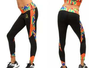 Kente Stripe Leggings Yoga Pants