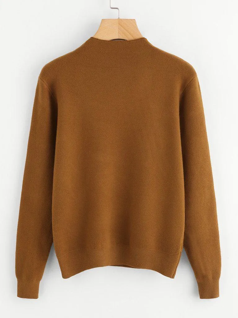 Knotted Detail Jersey Jumper