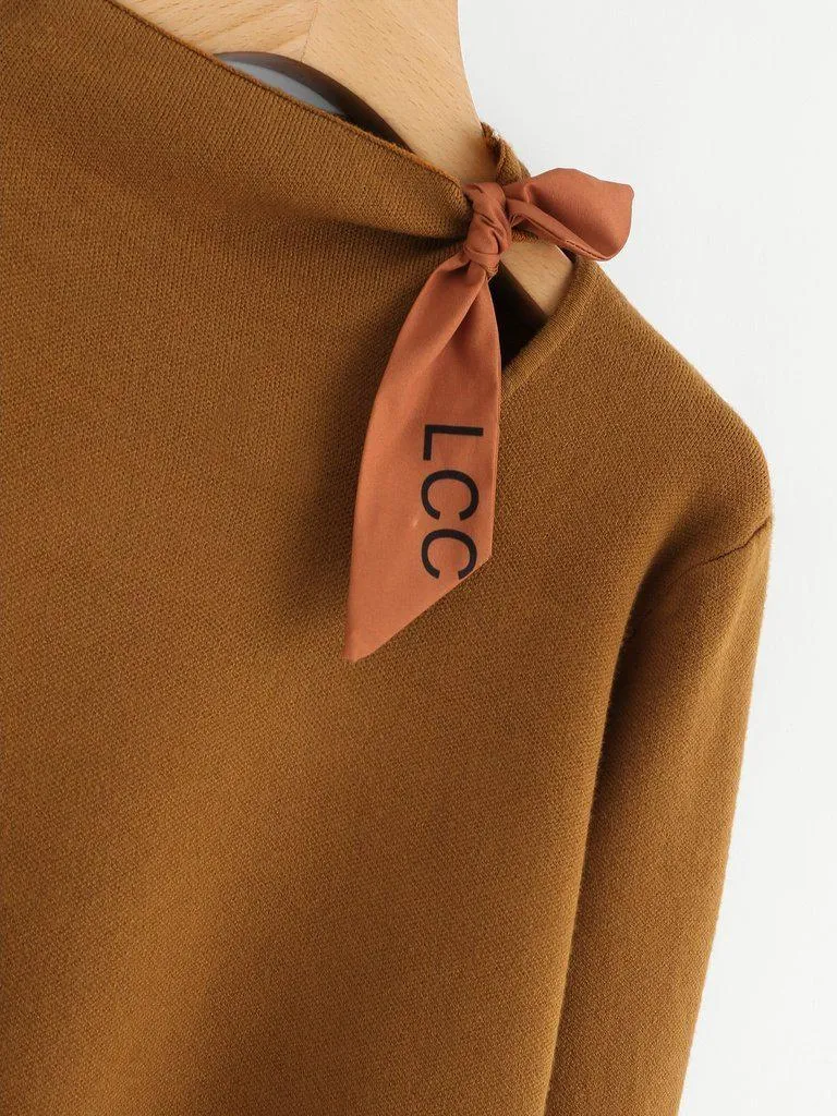 Knotted Detail Jersey Jumper