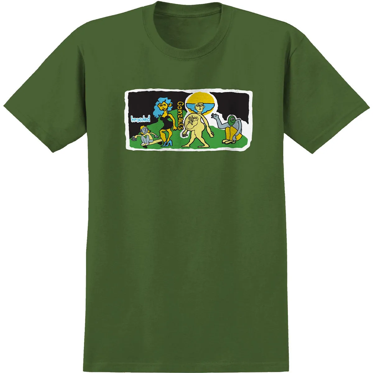 Krooked - Stroll Tee Military Green
