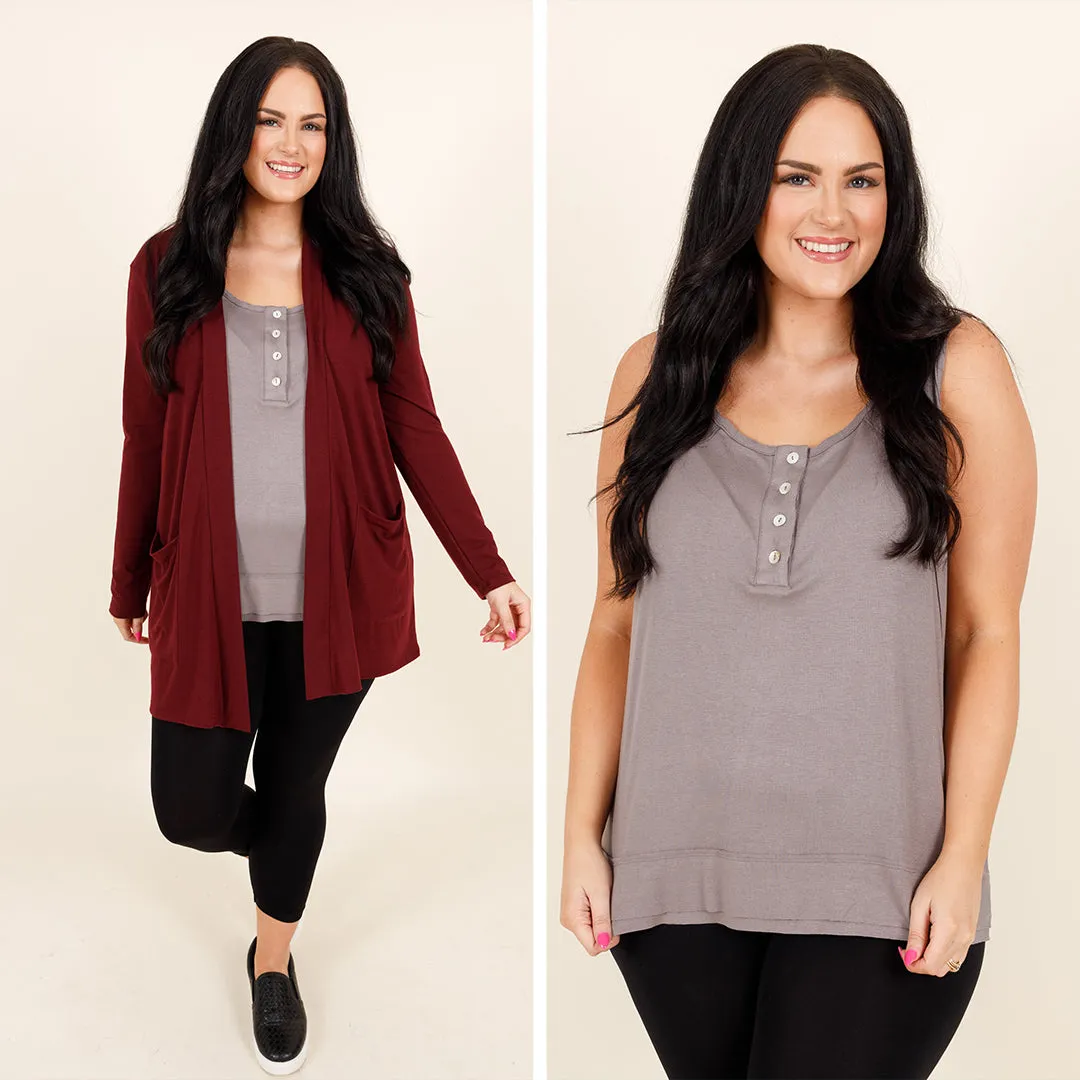 Layers Of Joy Tank, Gray