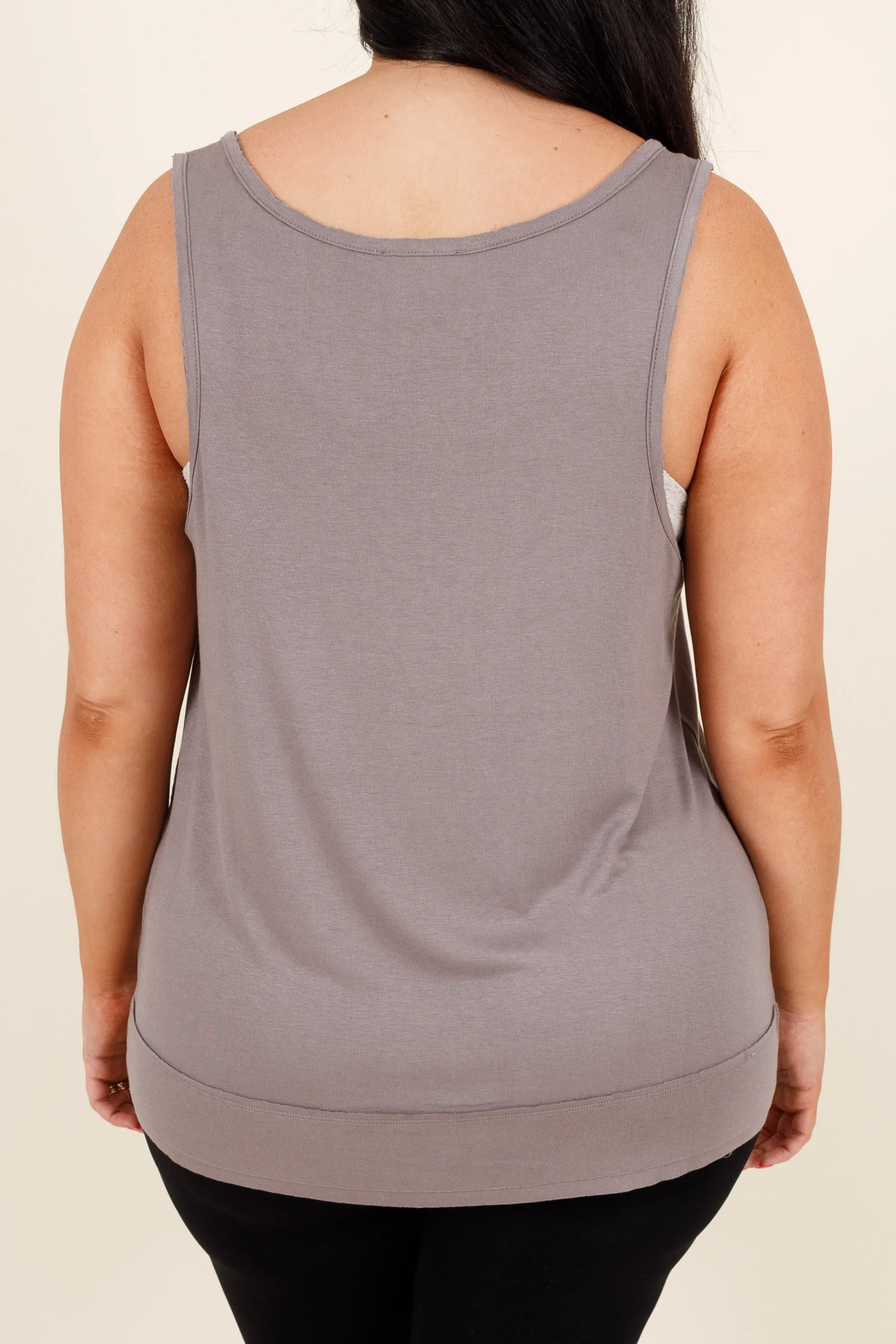 Layers Of Joy Tank, Gray