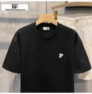 Letter P Embroidered T-Shirt