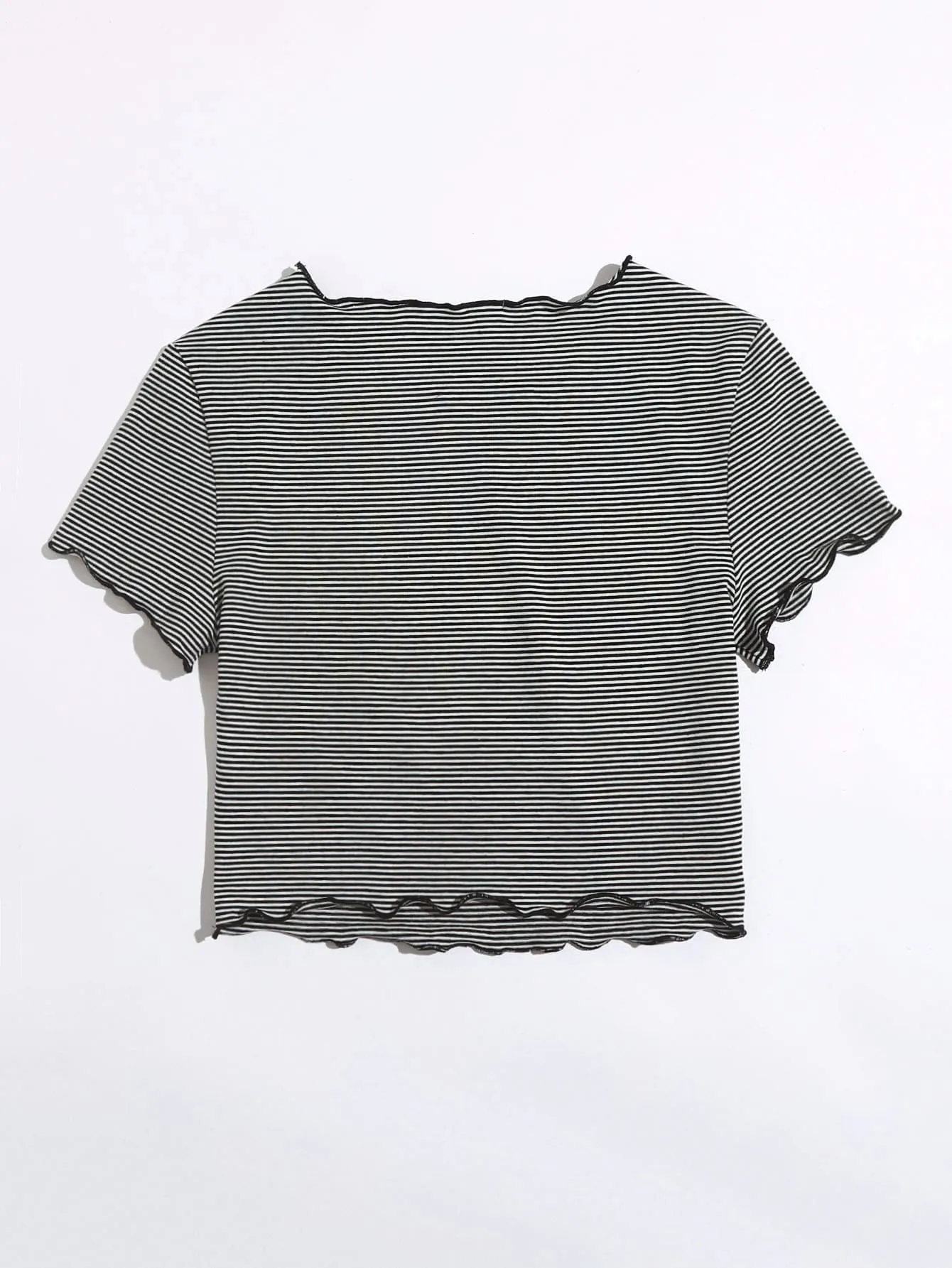 Lettuce Trim Striped Top(CLEARANCE SALE