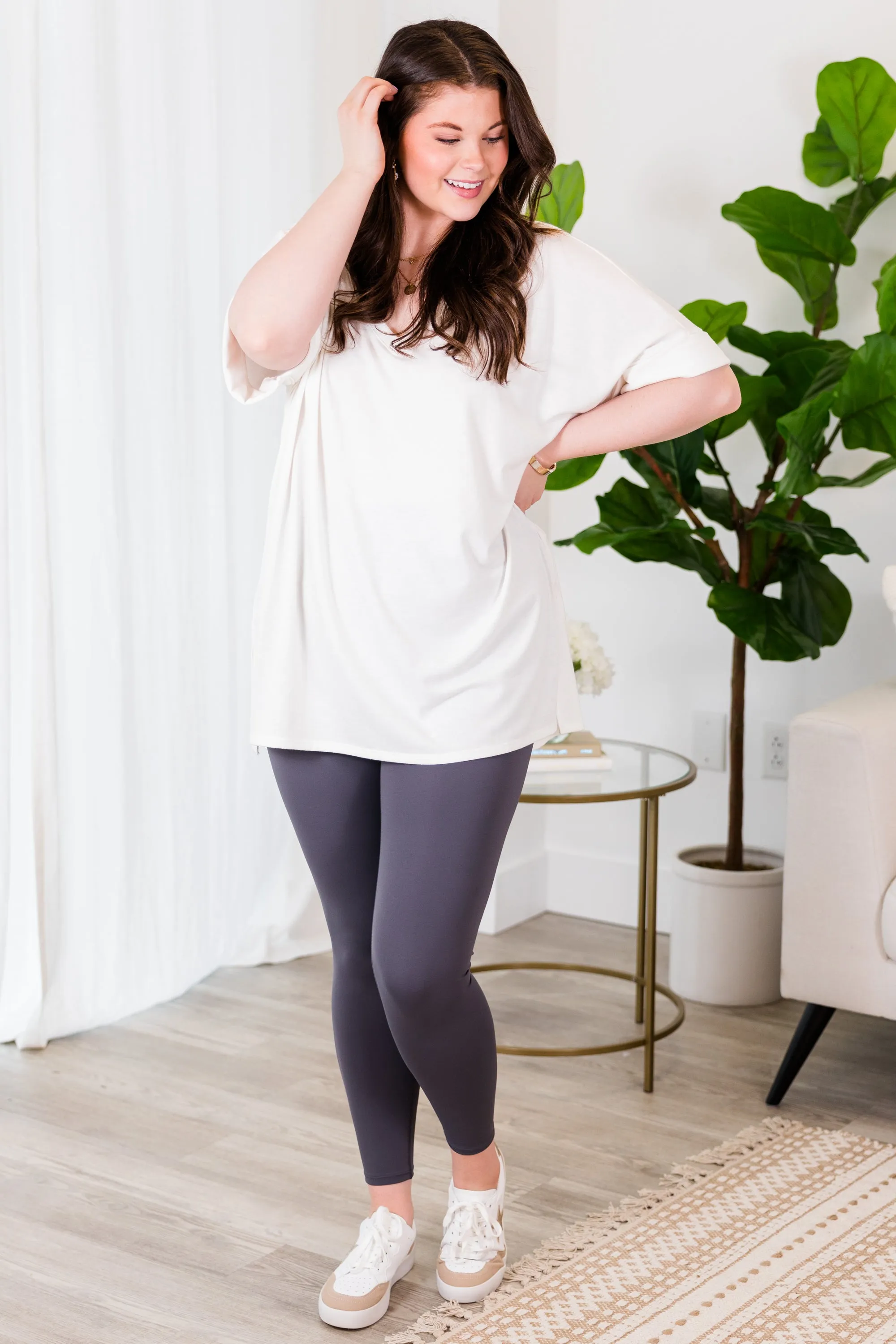 Leveling Up Leggings, Charcoal