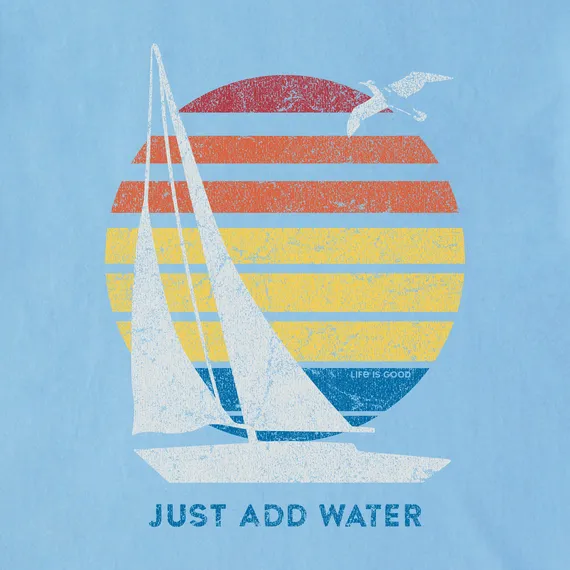 Life is Good Men's Just Add Water Sailboat Long Sleeve Crusher Lite Tee