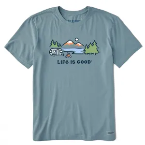 Life Is Good Men's Tee, Smoky Blue (Size XL)