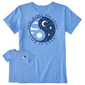 Life is Good Women's Crafty Make Every Day Count Yin Yang Crusher Lite Tee