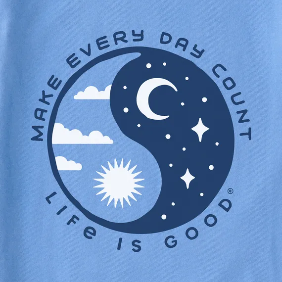 Life is Good Women's Crafty Make Every Day Count Yin Yang Crusher Lite Tee