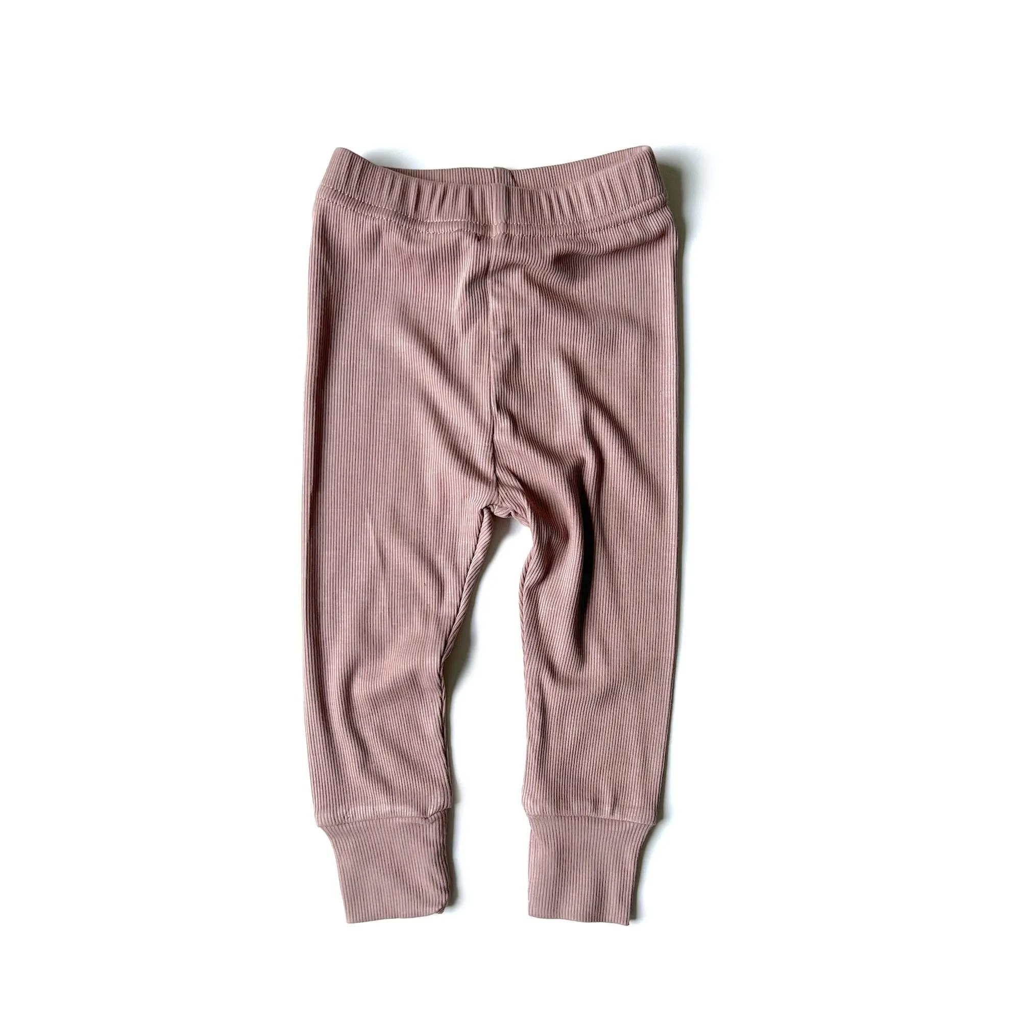 Little Bipsy Ribbed Leggings - Dusty Plum