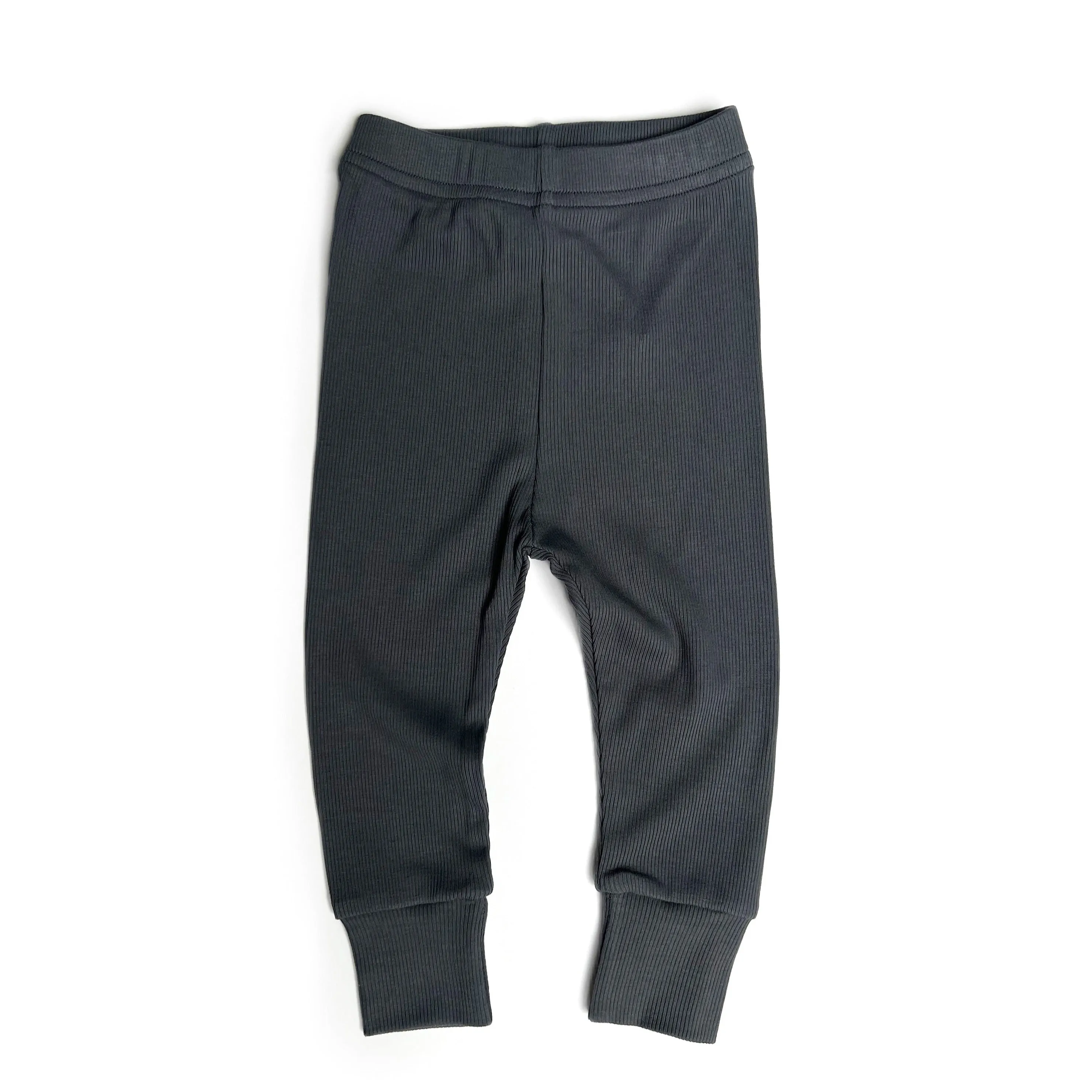 Little Bipsy Ribbed Leggings - Pewter