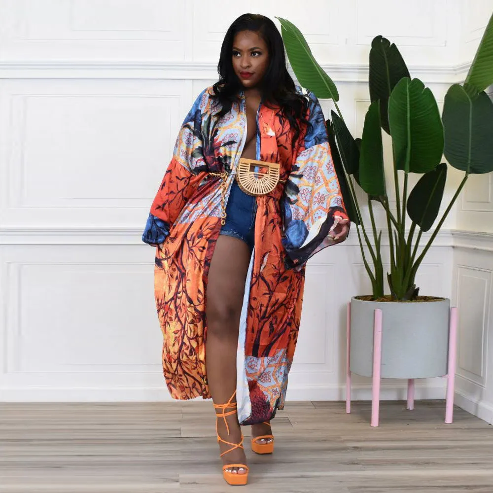 Loose Casual Cover Up Shirts Long Sleeve Cardigan