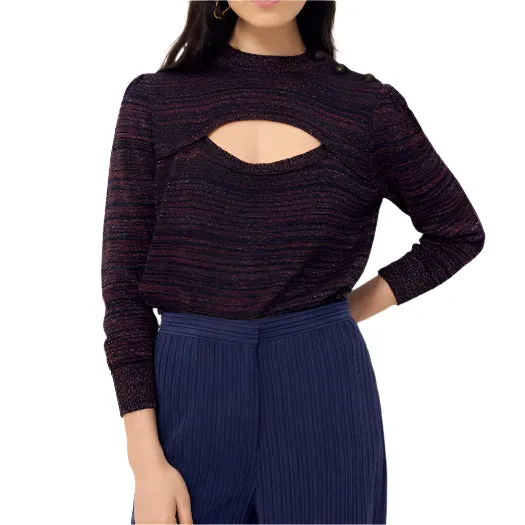 Lurex Cutout Baylaluz Pullover