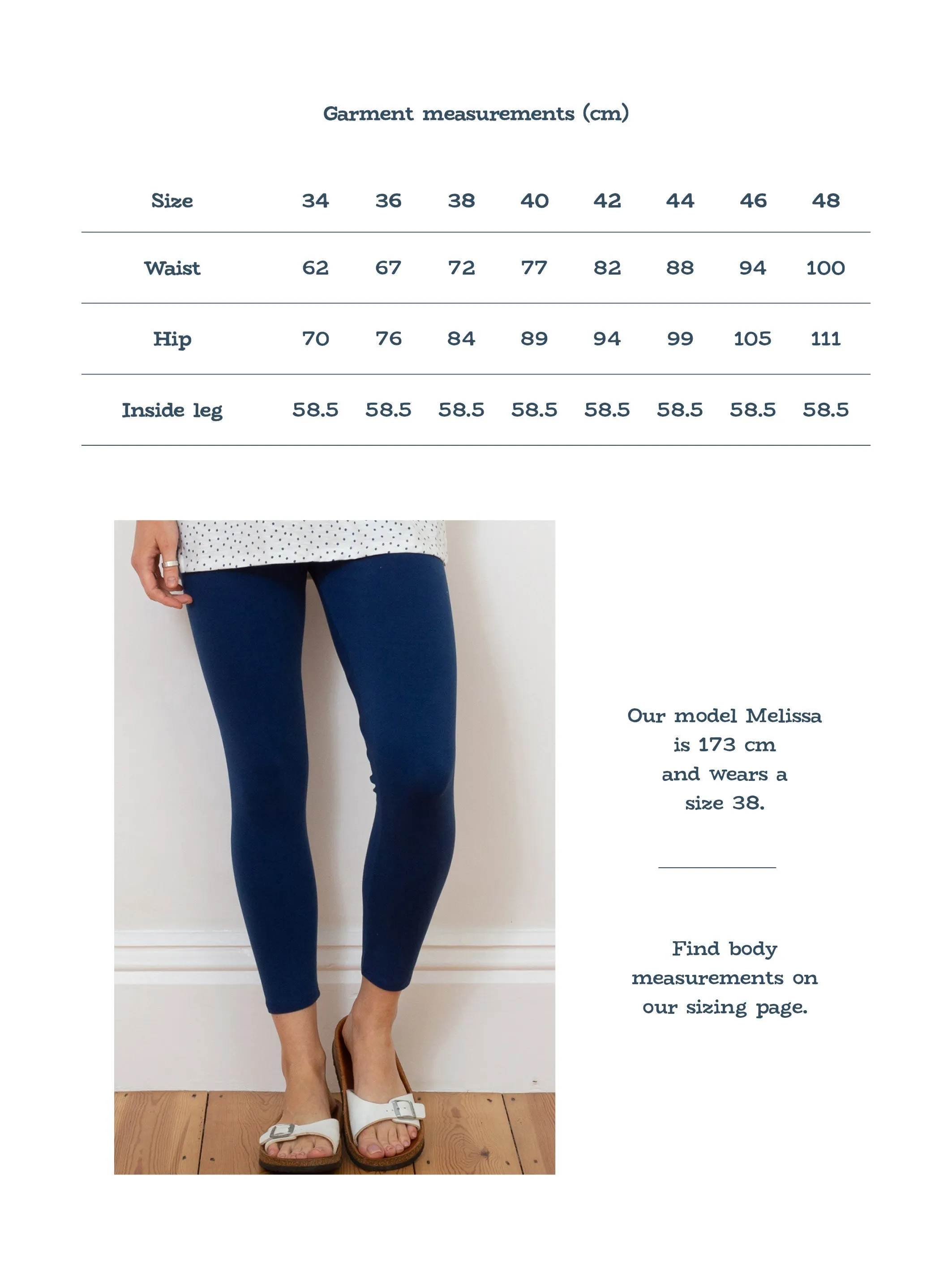 Lytchett 7/8 leggings navy