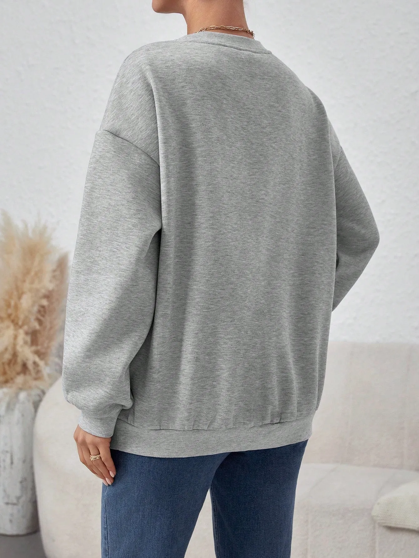 Maternity Sweatshirt With Text Print