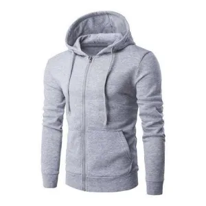 Men Women Stylish Long Sleeve Hooded Hoodies Casual Zipper Fleece Sweatshirts