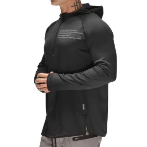 Men's Running Jackets Hoodies - Fitness Sportswear Gym Clothing, Bodybuilding Workout Sweatshirt, Jogging Training Hooded Sport Shirt