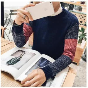 Men's Splice Sleeve Sweater