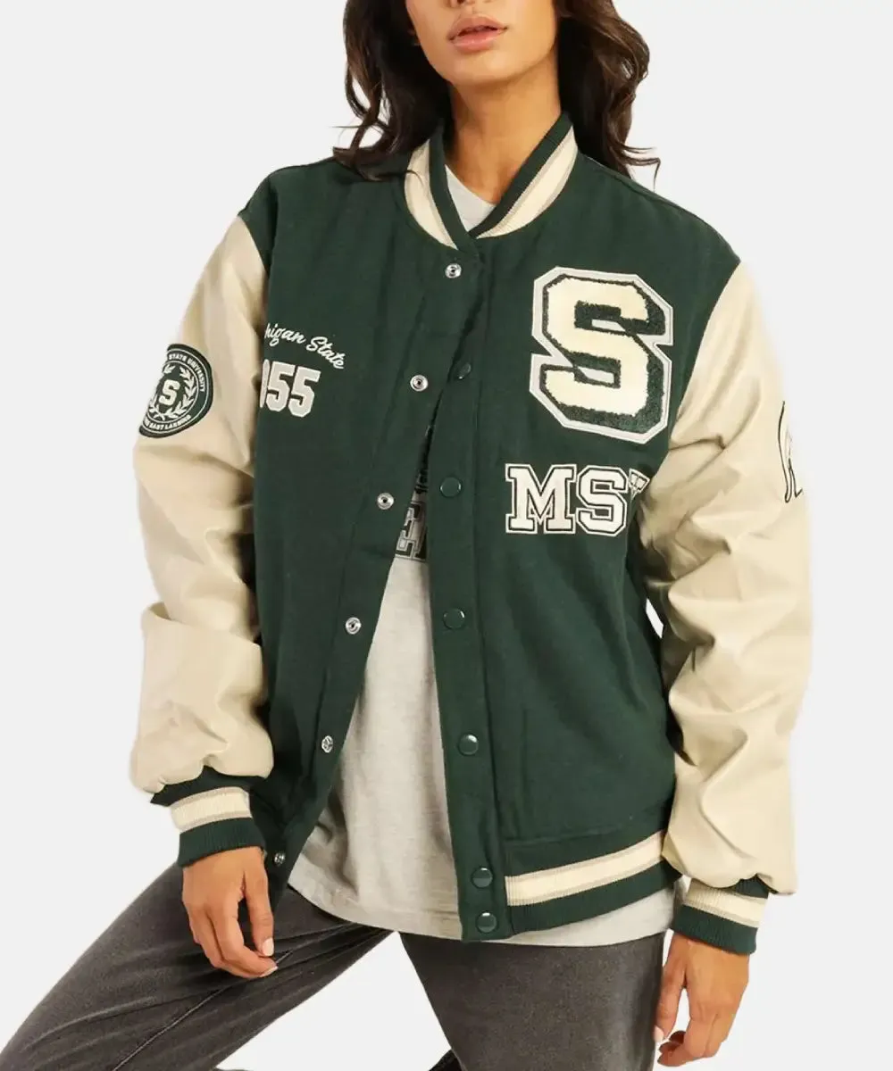 Michigan State Green Letterman Jacket