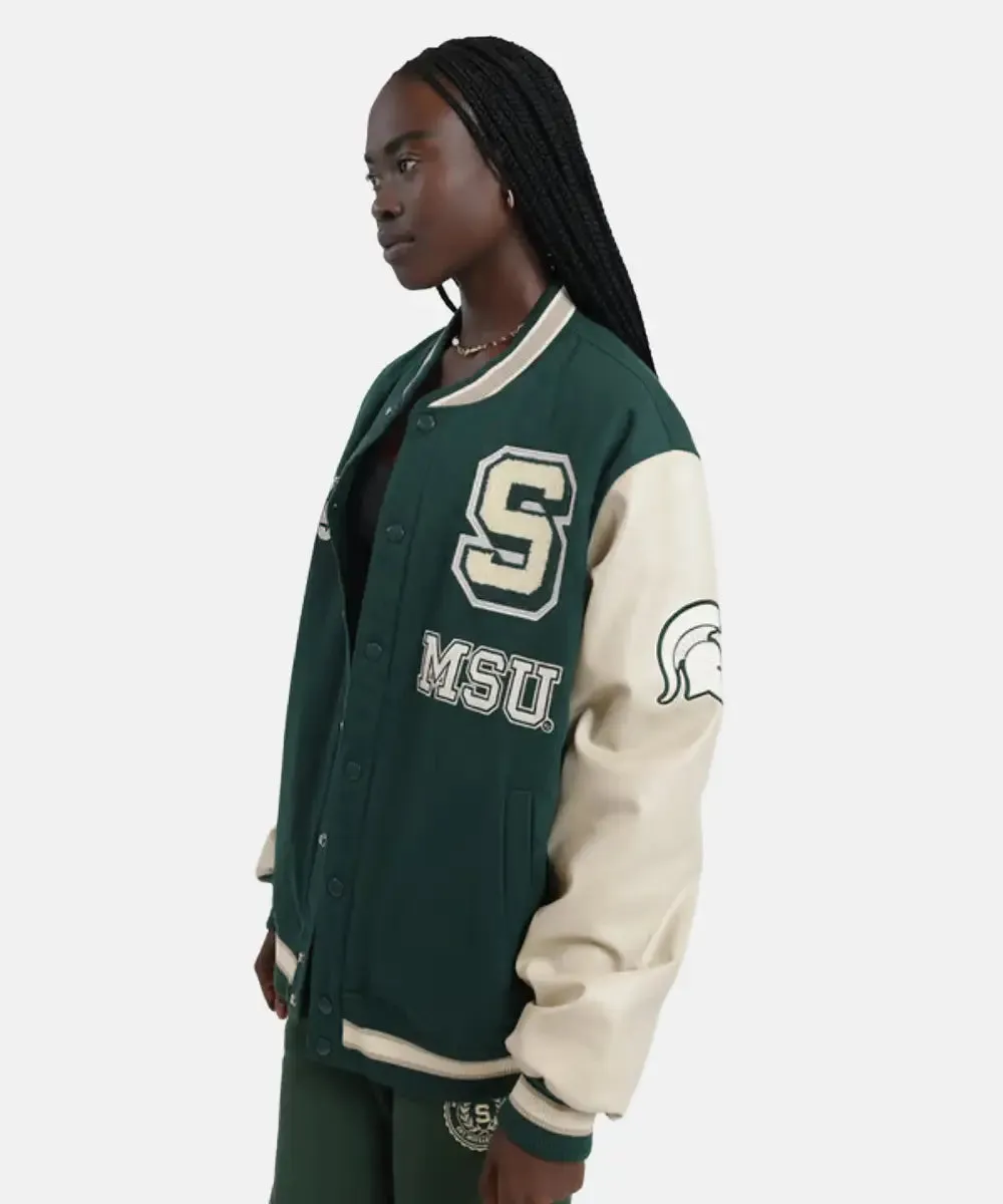 Michigan State Green Letterman Jacket