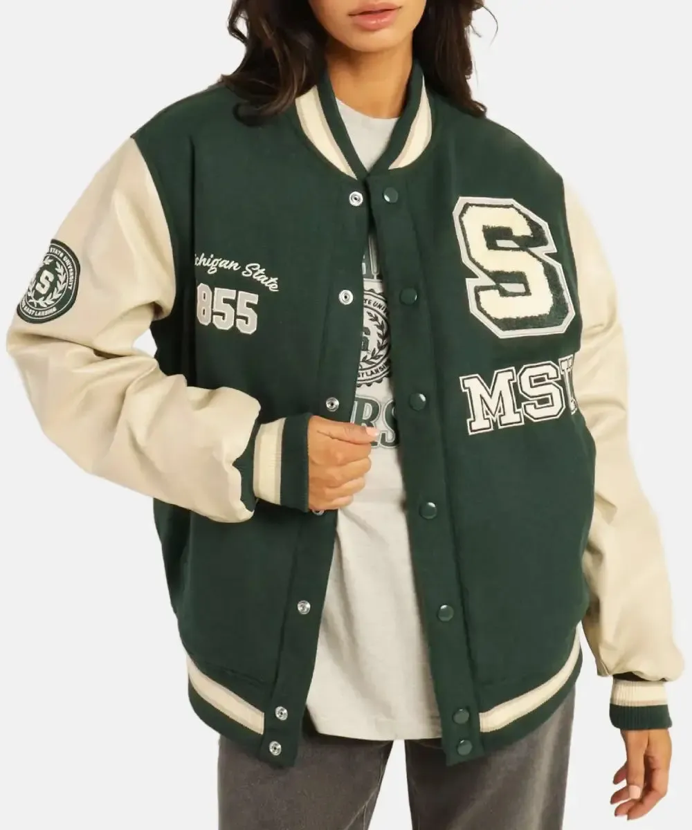Michigan State Green Letterman Jacket