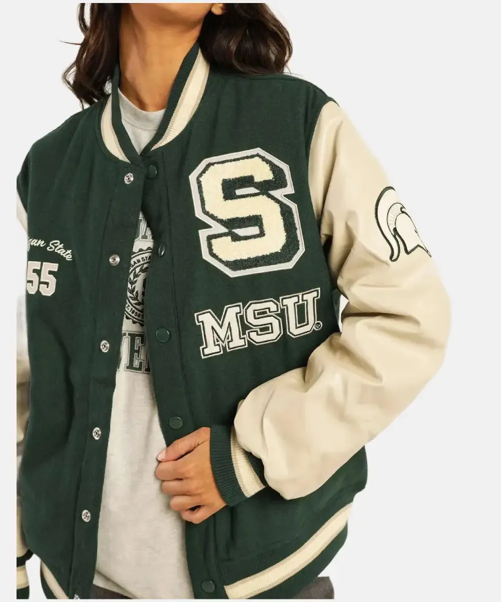Michigan State Green Letterman Jacket