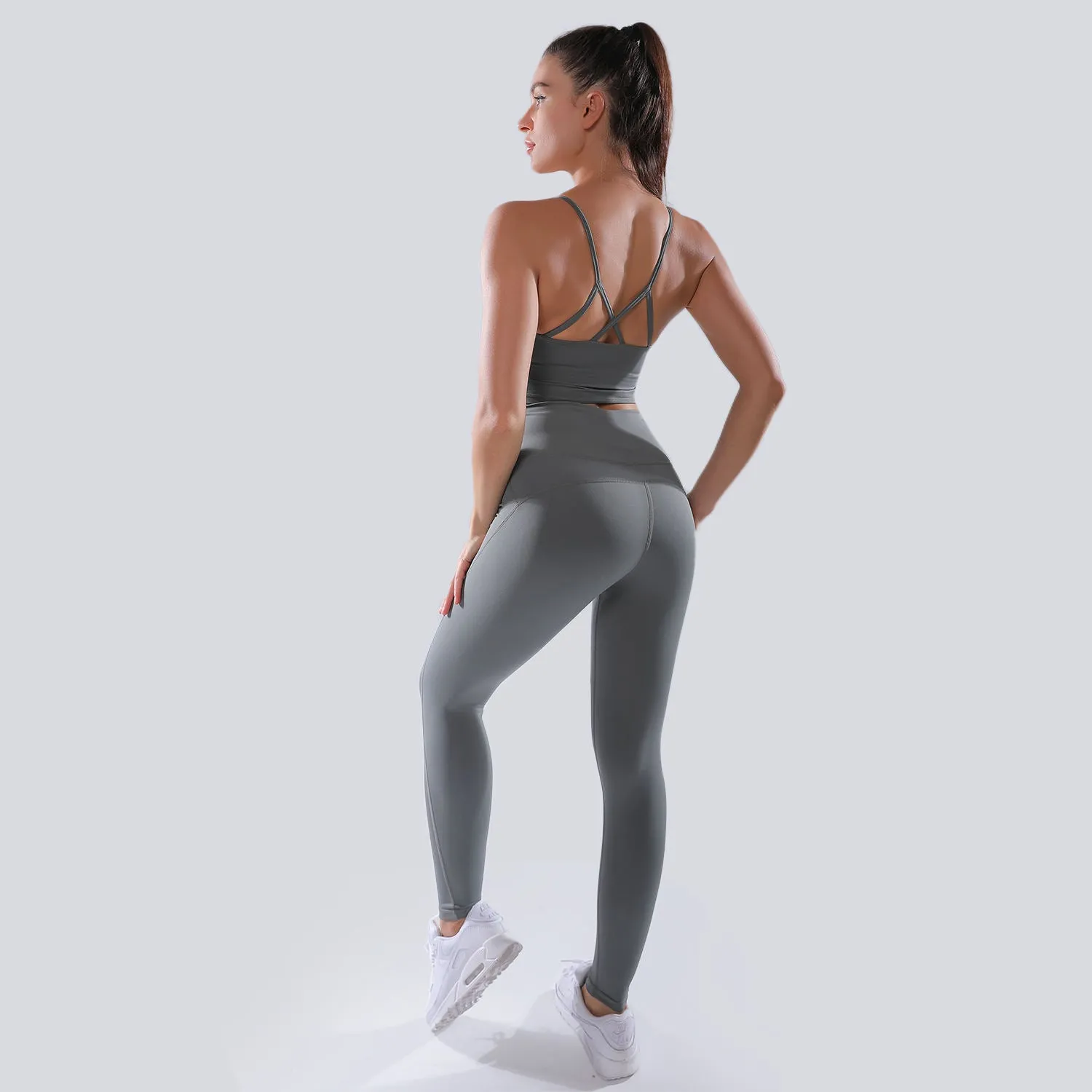 MOON GREY SET (Leggings   Top) Neutral Collection