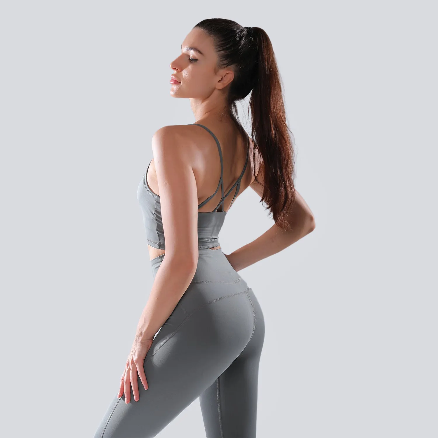 MOON GREY SET (Leggings   Top) Neutral Collection