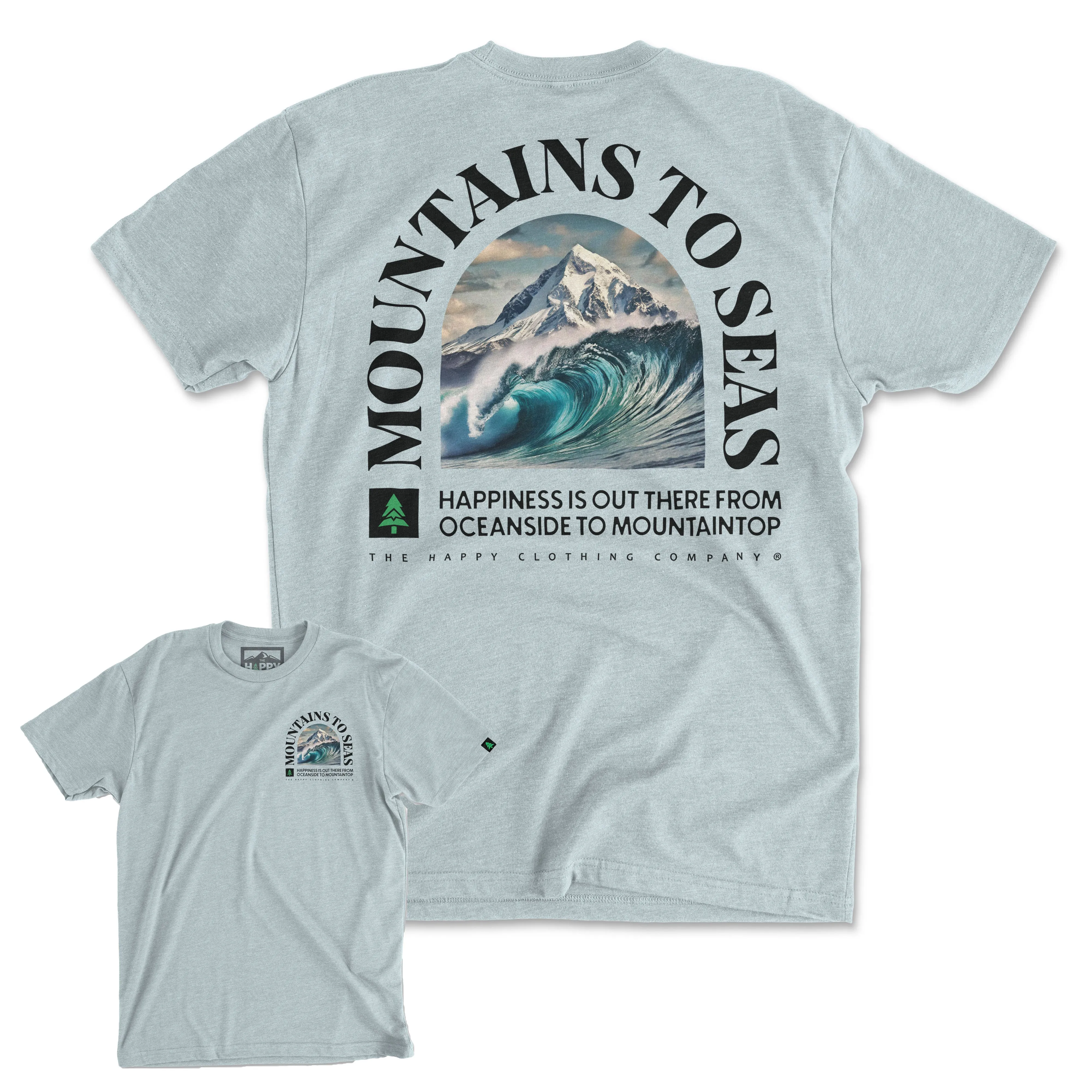 Mountains To Seas Back Print 'Explorer Tee' | Lightweight Blend |