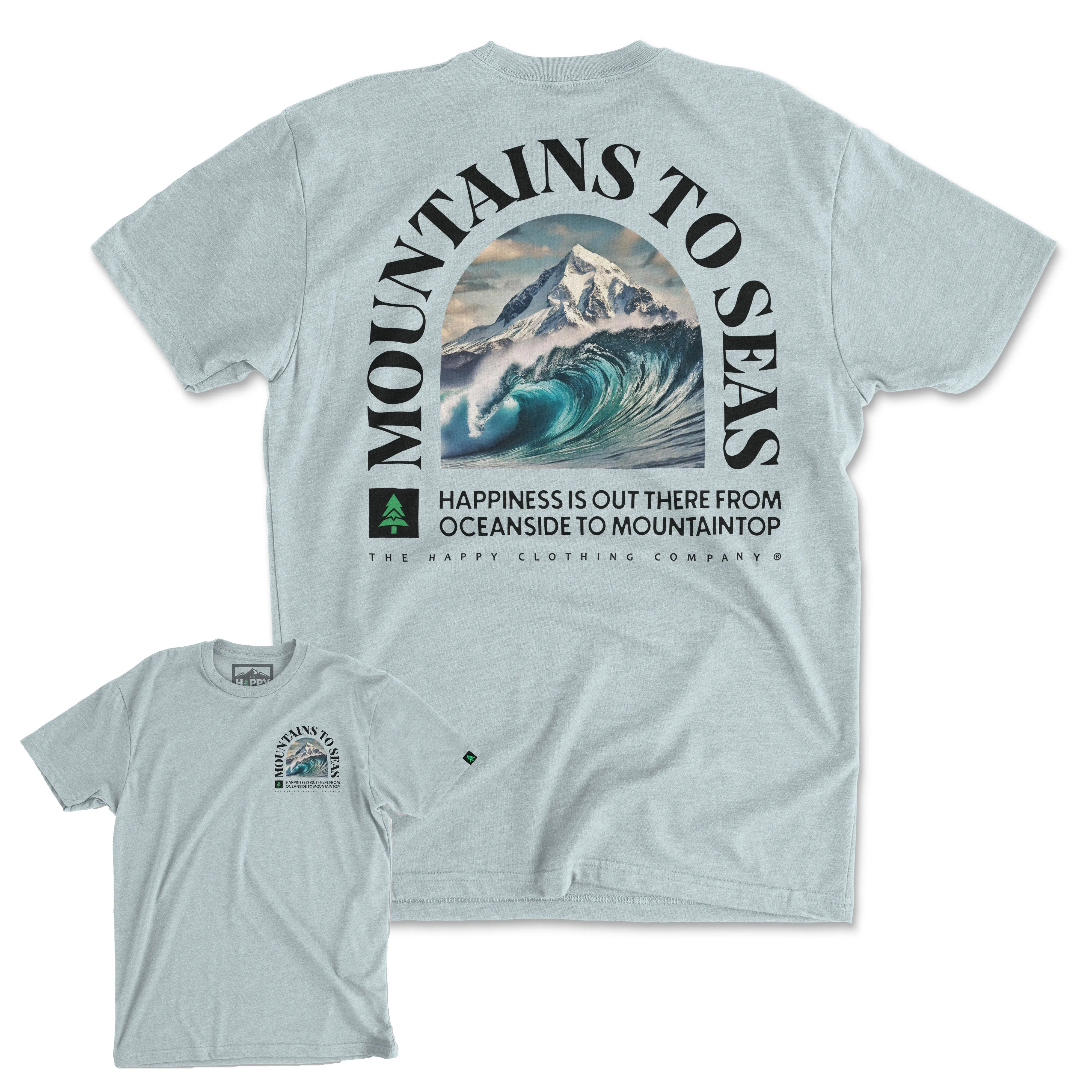 Mountains To Seas Back Print 'Explorer Tee' | Lightweight Blend |