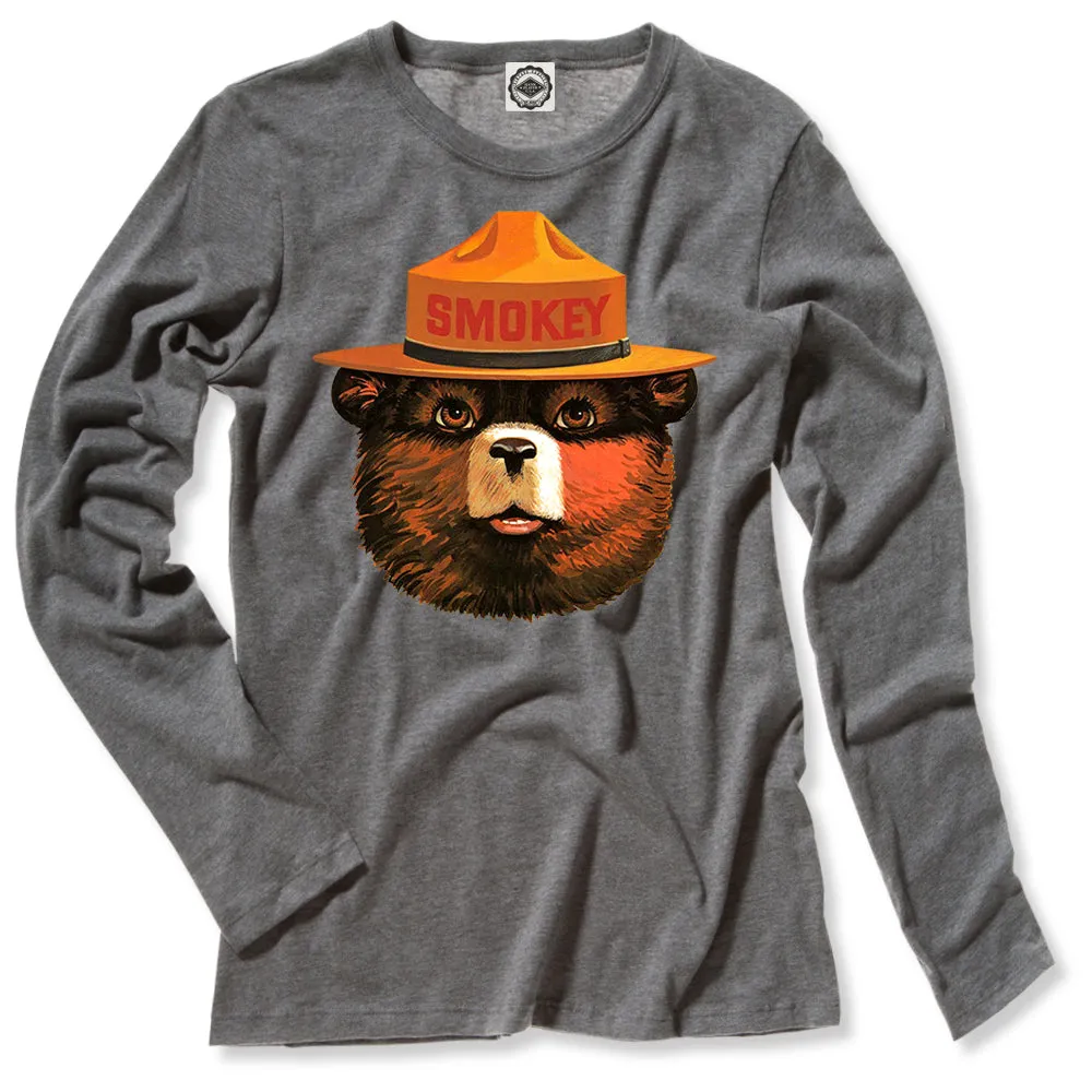 Multicolor Smokey Bear Women's Long Sleeve Tee