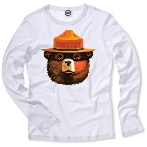 Multicolor Smokey Bear Women's Long Sleeve Tee