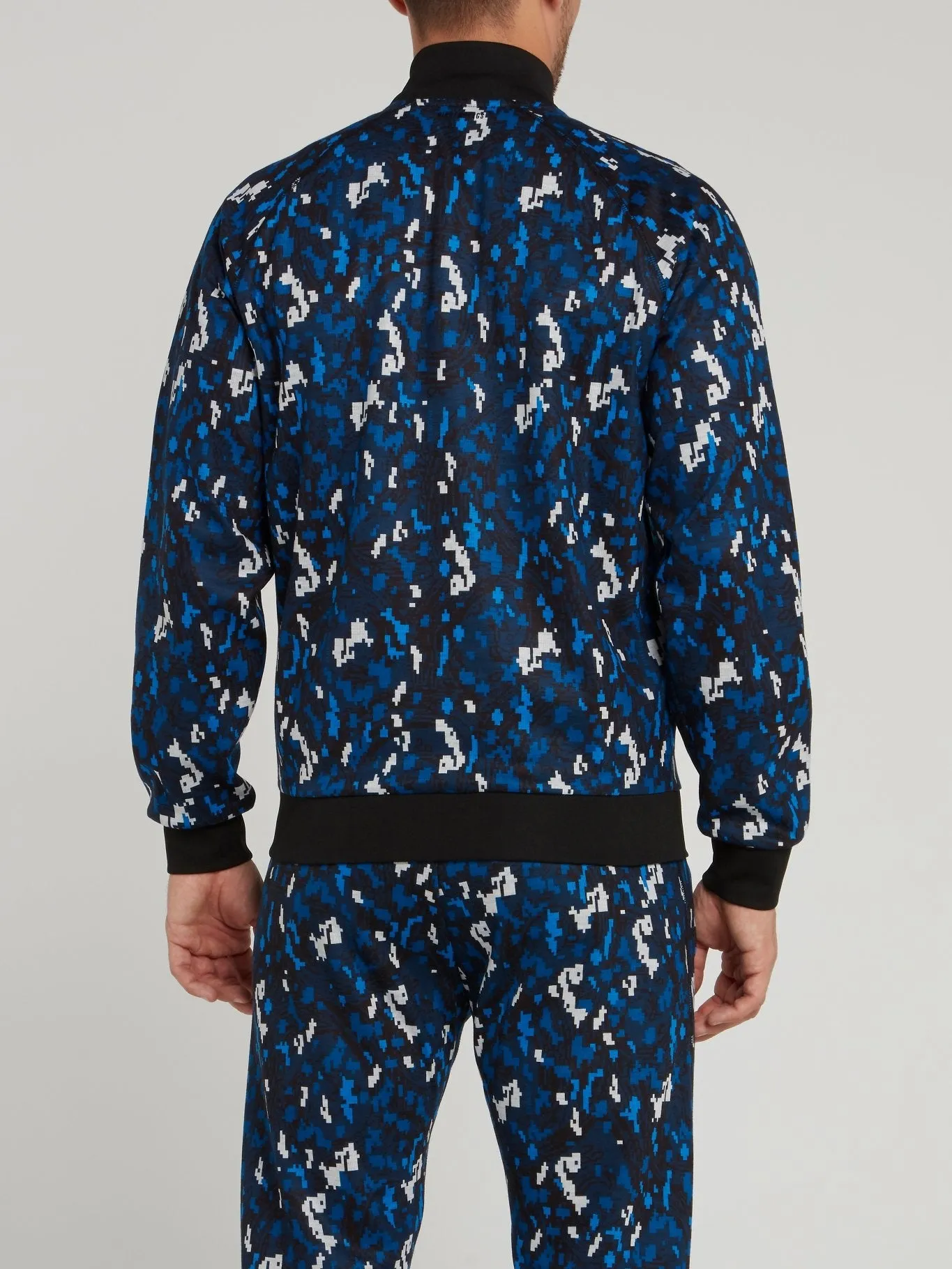 Navy Camo High Neck Jacket
