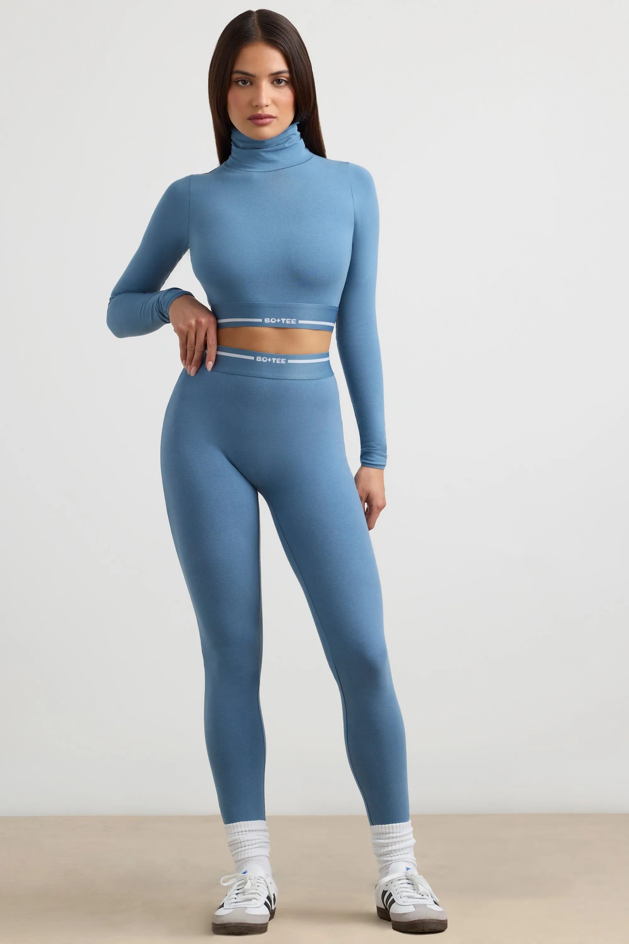 Necessity - High-Waist Leggings in Steel Blue