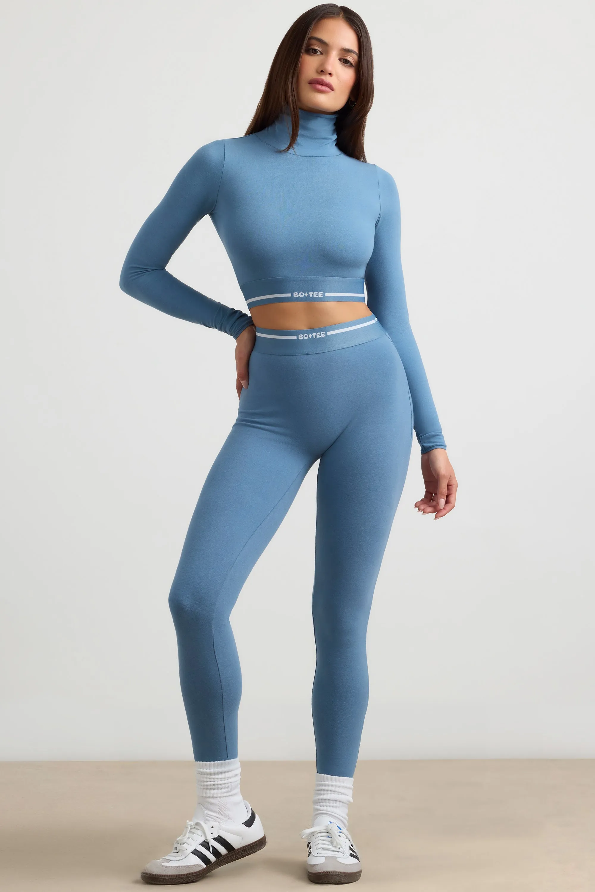Necessity - High-Waist Leggings in Steel Blue