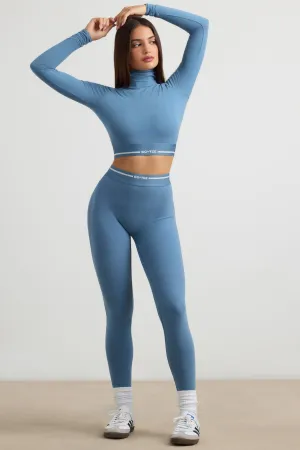 Necessity - High-Waist Leggings in Steel Blue