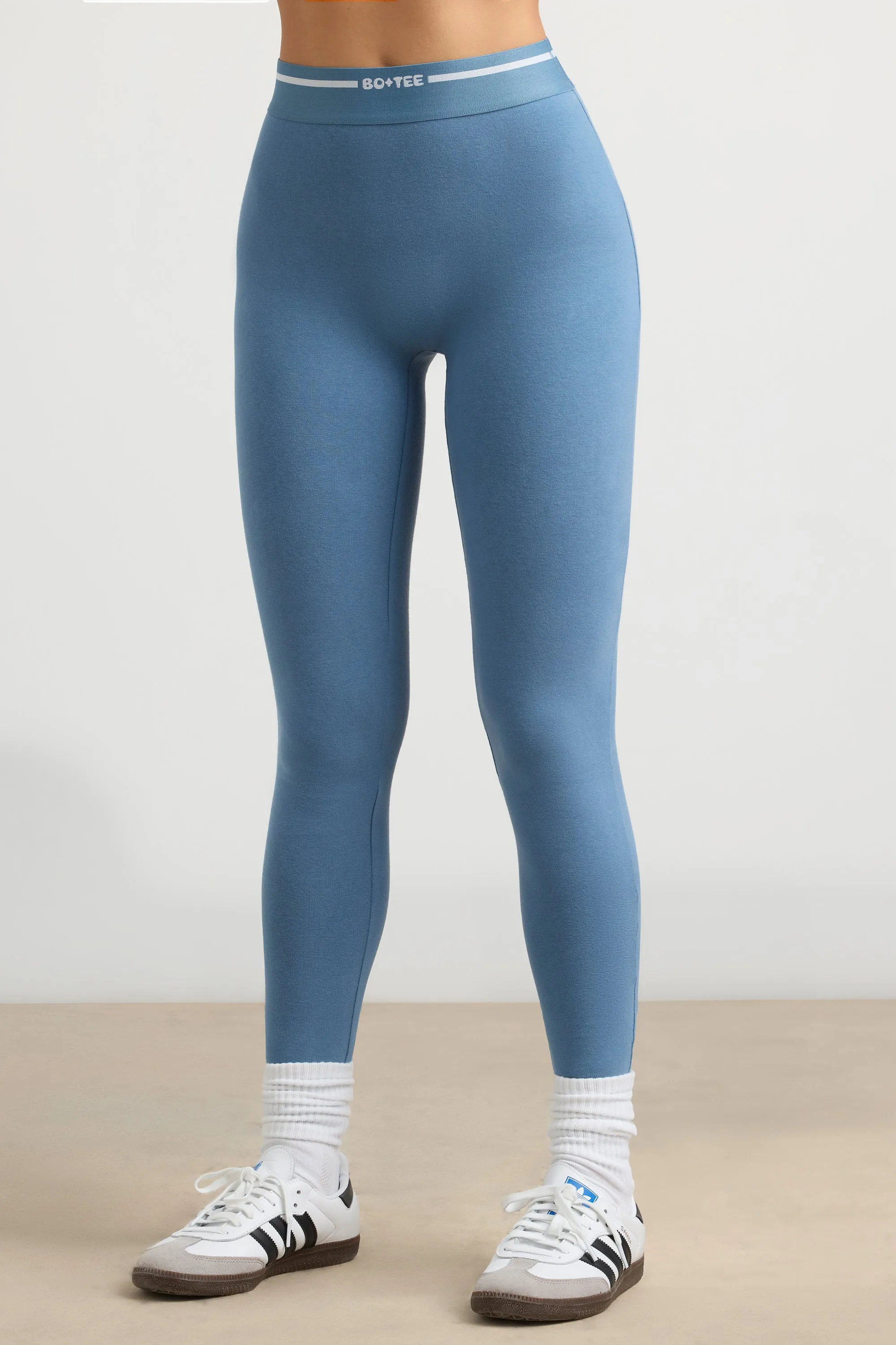 Necessity - High-Waist Leggings in Steel Blue