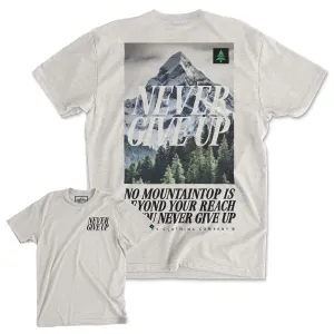 Never Give Up Back Print 'Explorer Tee' | Lightweight Blend |