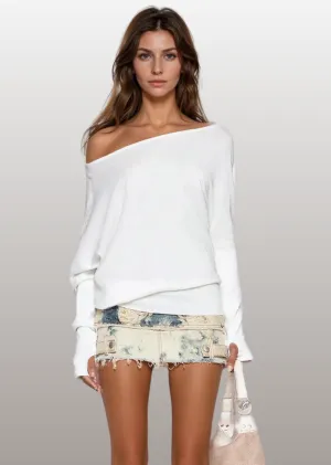 OFF-SHOULDER LONG SLEEVE TOP