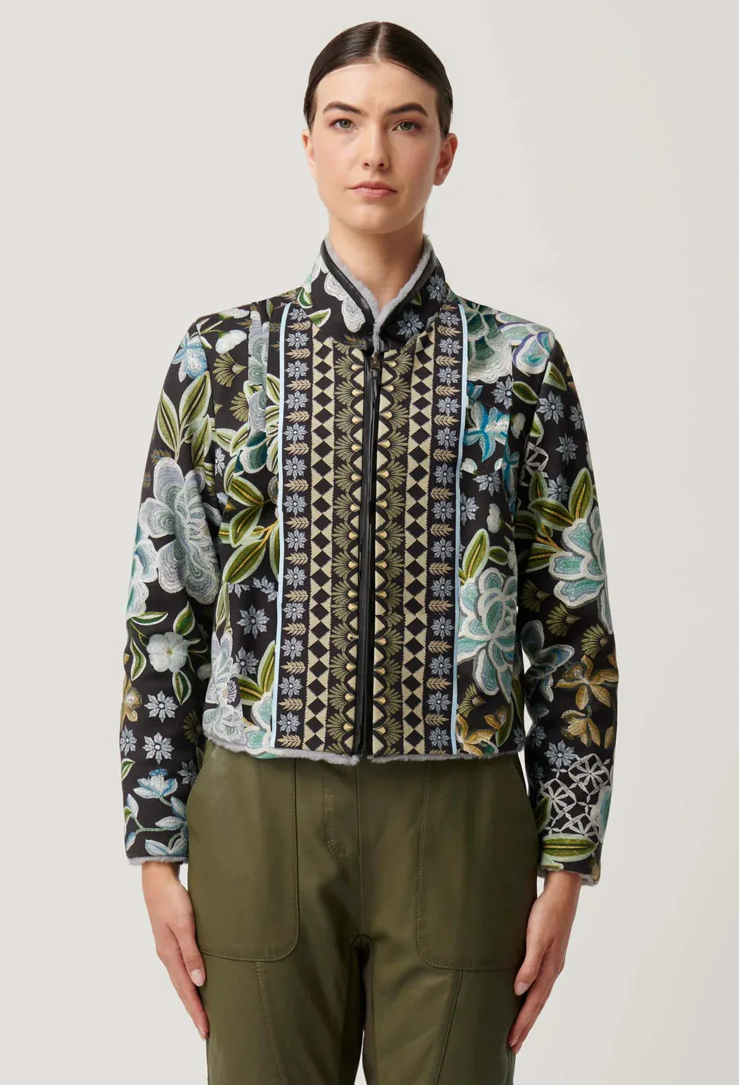 Once Was - Rylie Reversible Print Faux Fur Jacket | Dahlia Fields