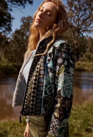 Once Was - Rylie Reversible Print Faux Fur Jacket | Dahlia Fields