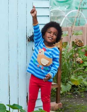 Organic Clucky Chicken Applique T-Shirt